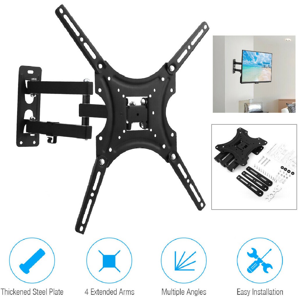 TV Wall Mount Swivel Tilt Full Motion 32 36 37 40 42 46 49 50 55 Inch LCD Flat