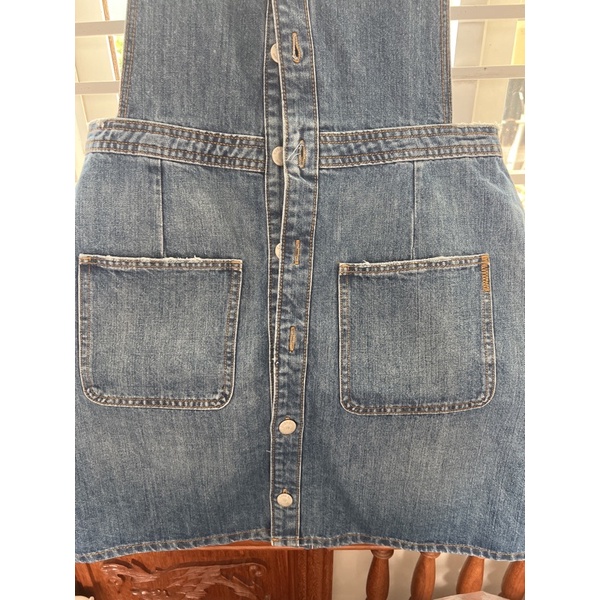 Váy yếm jean ZARA săn sale