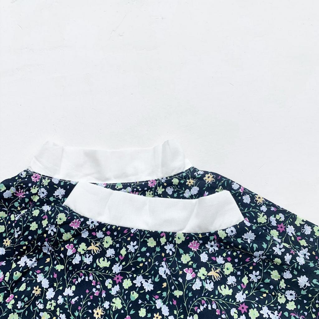 Bộ đồ 3 món dài tay in hoa phong cách mùa thu Hàn Quốc cho bé