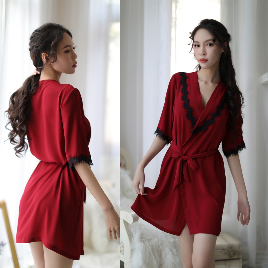 Áo choàng ngủ nữ mềm mại siêu sang chảnh A614 | BigBuy360 - bigbuy360.vn