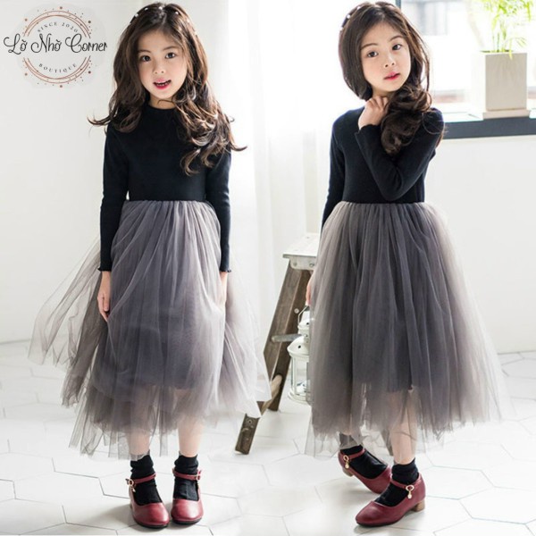 Váy cho bé gái siêu cấp dáng công chúa dễ thương size đại đầm sợi lưới sang trọng 3/4/5/6/7/8/9/10/11-15 tuổi (13-50kg)