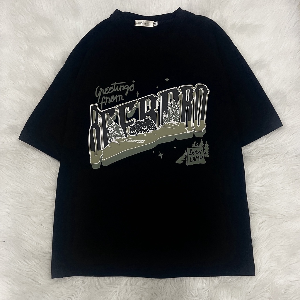 Áo thun tay lỡ in GẤU BEERBRO form rộng unisex nam nữ