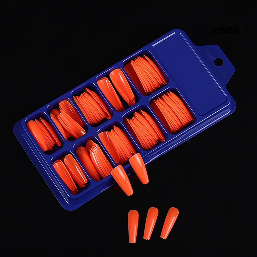 Bộ 100 Móng Tay Giả Màu Trơn Đẹp Mắt