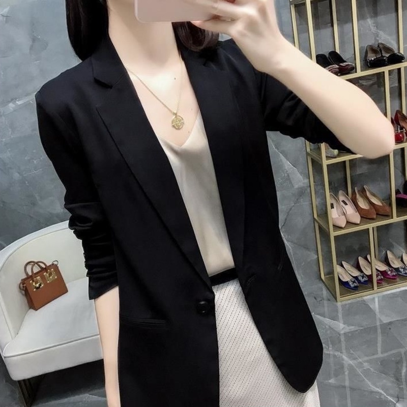 Áo Khoác Mỏng Ôm Dáng Màu Sắc Thanh Lịch Dễ Phối Đồ Thời Trang Cho Nữ Size S-5xl