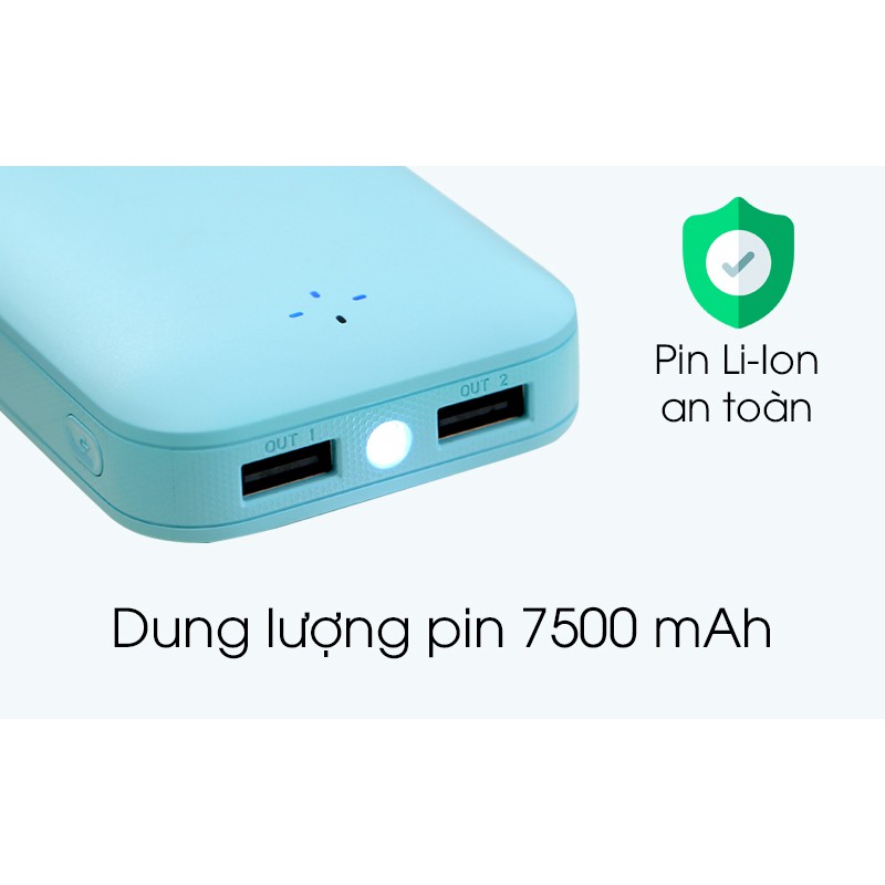 Pin sạc dự phòng 7500mAh 7.500mAh AVA LJ JP197 - Likenew