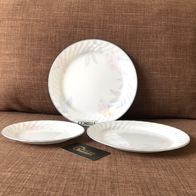 Dĩa thuỷ tinh Mỹ Pink Trio Corelle (18cm-23cm-26cm)