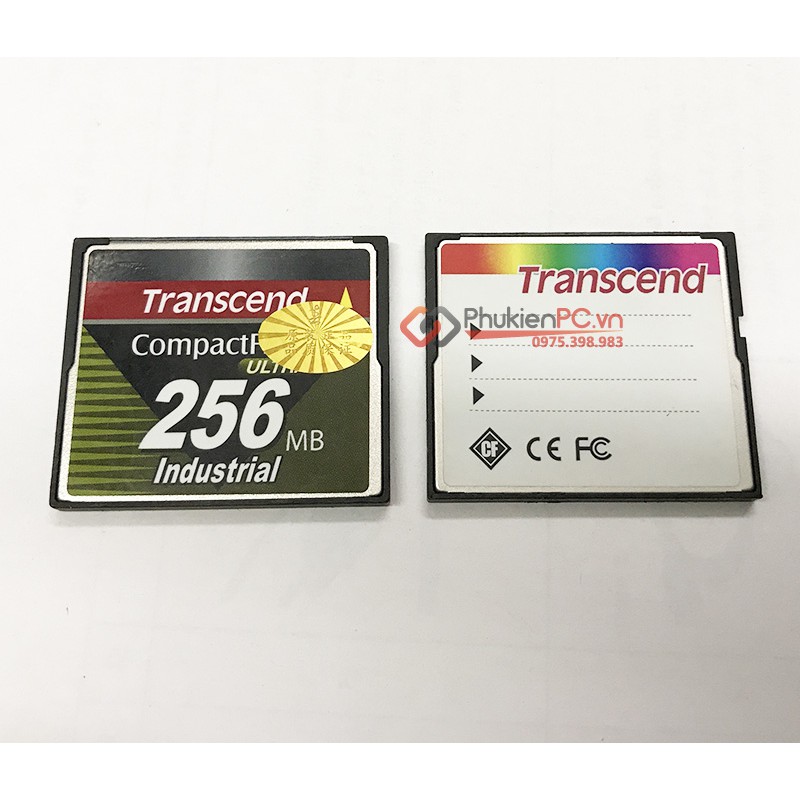 Thẻ nhớ Transcend CF CompactFlash Card industrial chuẩn cho công nghiệp 256MB cho máy CNC, PLC, cơ khí chính xác