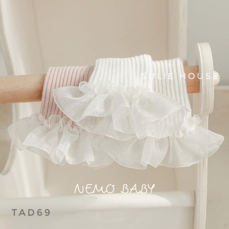 Tất bắp đùi len tăm chống trượt cổ hoa - TAD69