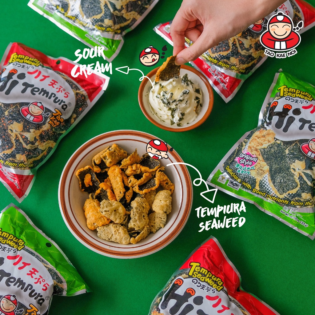 Snack rong biển ăn liền Thái Lan Hi Tempura Taokaenoi 25g