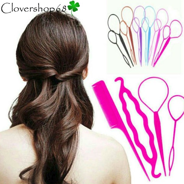 Bộ Dụng Cụ Làm Tóc Đa Năng 4 Món -  Set búi tóc đa năng ( 4 món )