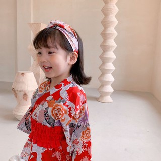 [V043] Kimono hoa đỏ sz 80-130