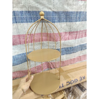 Kệ đựng mỹ phẩm lồng chim 2 tầng