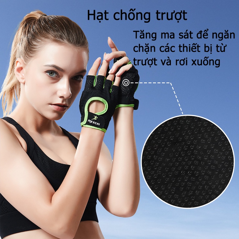 Găng tay Musion® X Rexchi tập thể dục fitness nâng tạ chơi thể thao chống trượt có đệm silicon