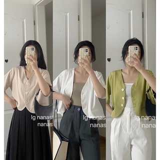 Áo blazer cộc tay 3 khuy Nana21 Nanastore21