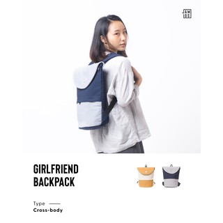 Balo thời trang vải canvas có chống sốc vừa laptop 13" 14" tập sách A4 Girlfriend Jamlos