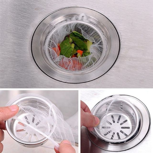 Bịch 100 Túi Lọc Rác Bồn Rửa Chén Bát Sạch Sẽ Tiện Dụng