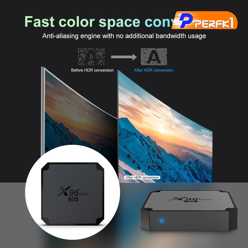 Hot-X96 Mini 5G Android 9.0 Box Quad Core 4K Ultra Top Box EU Plug