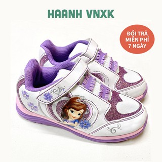 Giày Bé Gái Sofia Quai Dán, Siêu Nhẹ Màu Tím Siêu Đẹp Cao Cấp Hà Anh VNXK
