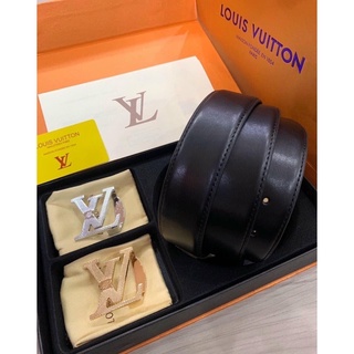 Thắt lưng da nam, dây lưng da LV fullbox, 2 mặt - Bee Shop
