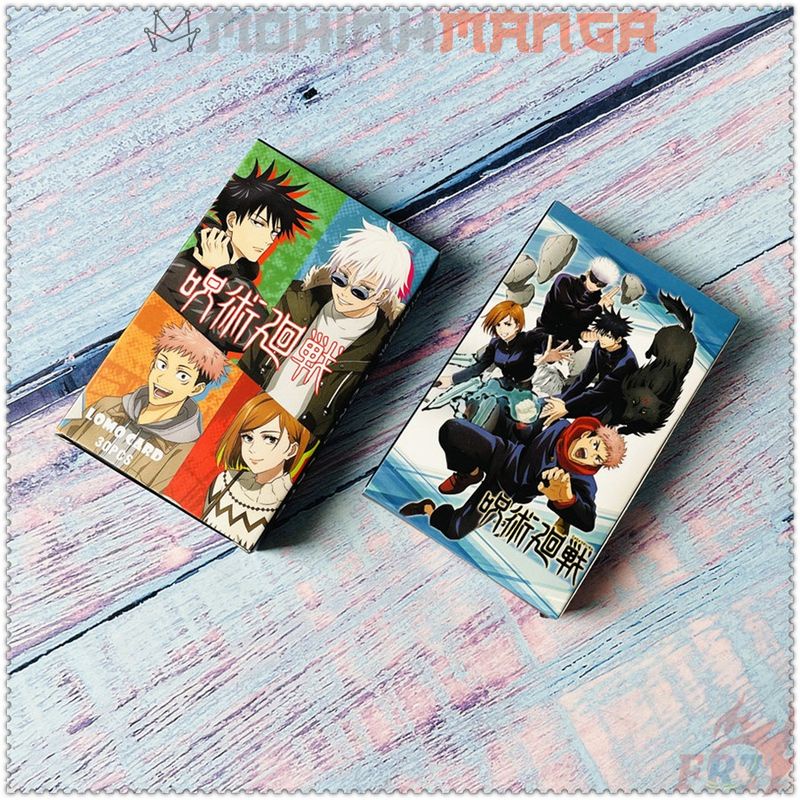 Lomo card hộp 30 thẻ truyện Jujutsu Kaisen Chú thuật hồi chiến Inumaki Yuji Itadori Sukuna Satoru Gojo Megumi