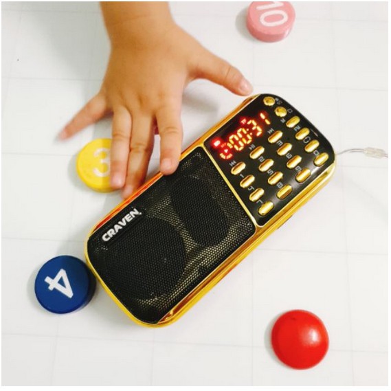 Loa nghe pháp Craven CR-853 3 pin siêu trâu chính hãng Nghe Kinh Phật, Nhạc, Thẻ Nhớ USB