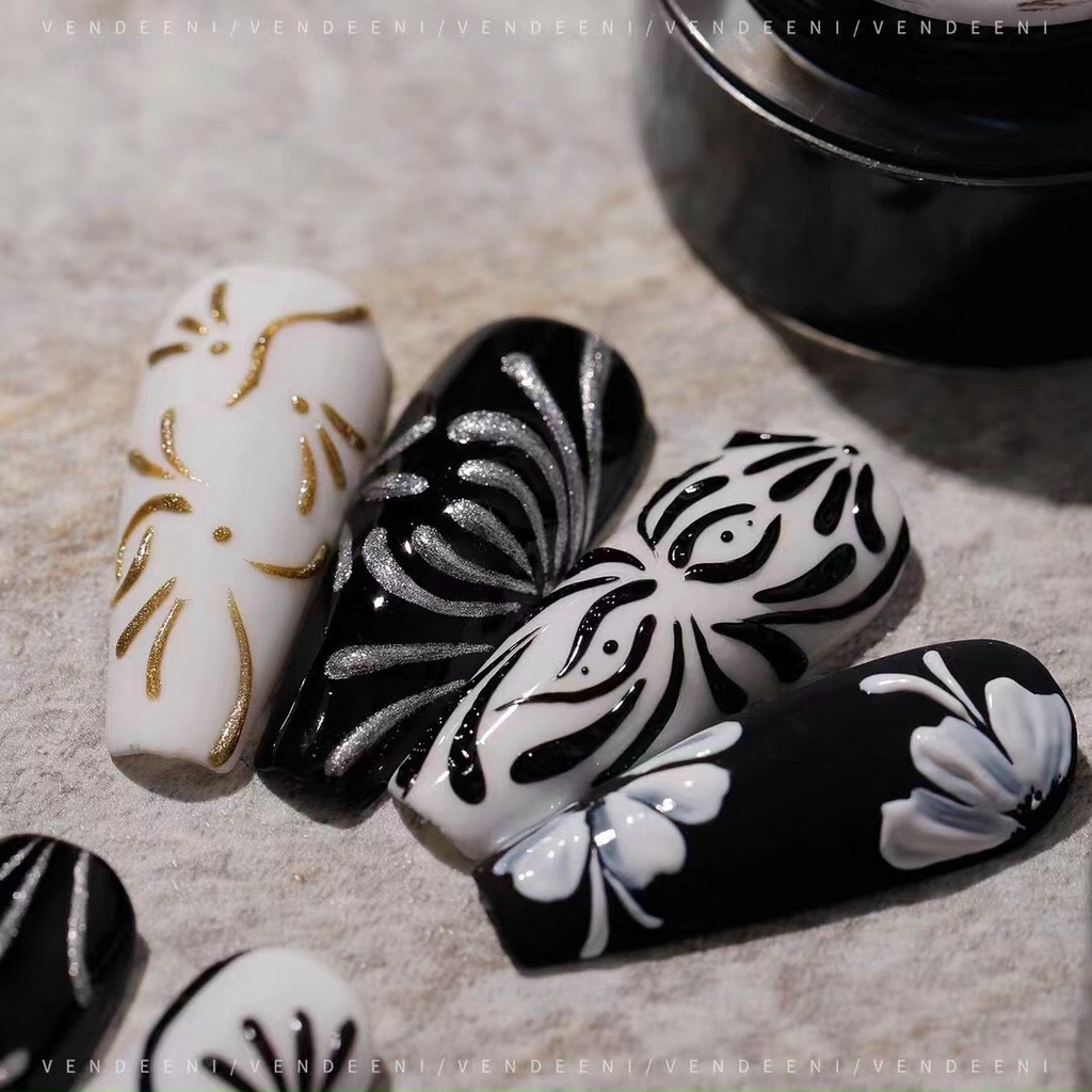 (Hàng mới về) Gel vẽ nổi Vendeeni 4 màu xinh xắn dành cho Nail