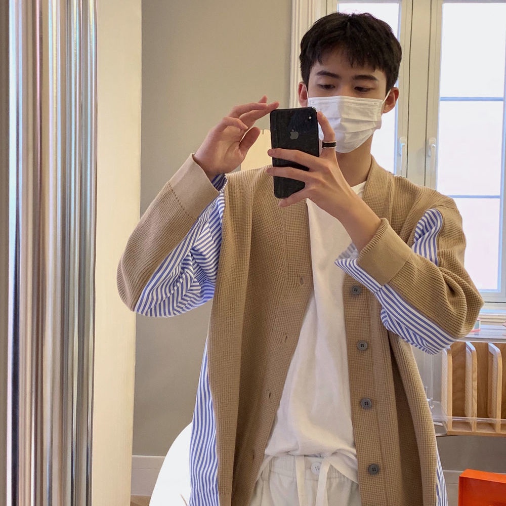 Áo Khoác Cardigan Dệt Kim Phong Cách Hàn Quốc Cho Cặp Đôi