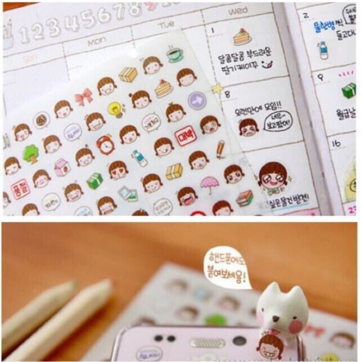 Miếng Dán Trang Trí Sticker Hoạt Hình Momoi Trang Trí Điện Thoại, Laptop, Scrapbook, Album, Nhật ký và Đồ dùng Cá Nhân