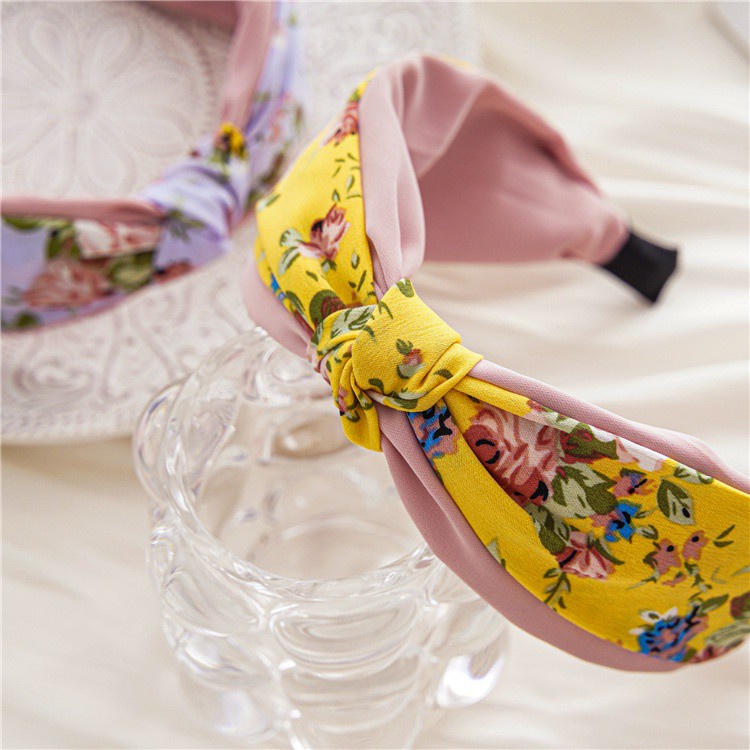 Băng Đô Vải Hai Lớp Thắt Nơ Phong Cách Hàn Quốc Thẻ