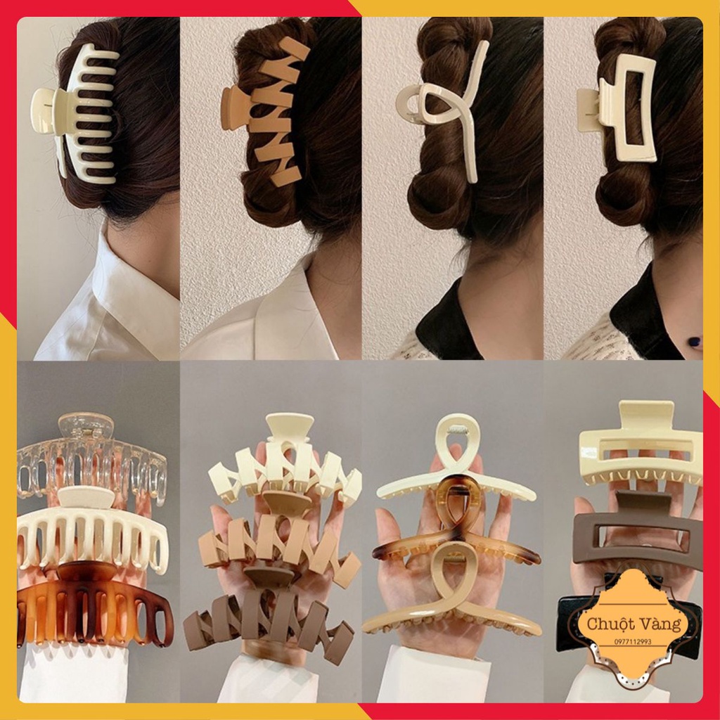 Set 10 kẹp tóc càng cua nhựa dẻo cỡ lớn kiểu Hàn Quốc thời trang mùa hè xinh xắn cho nữ