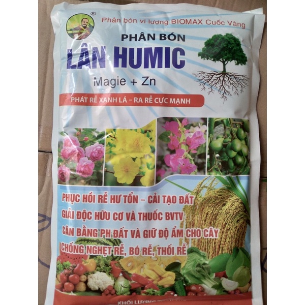 Lân Humic gói 1kg Phát rễ xanh lá Ra rễ cực mạnh