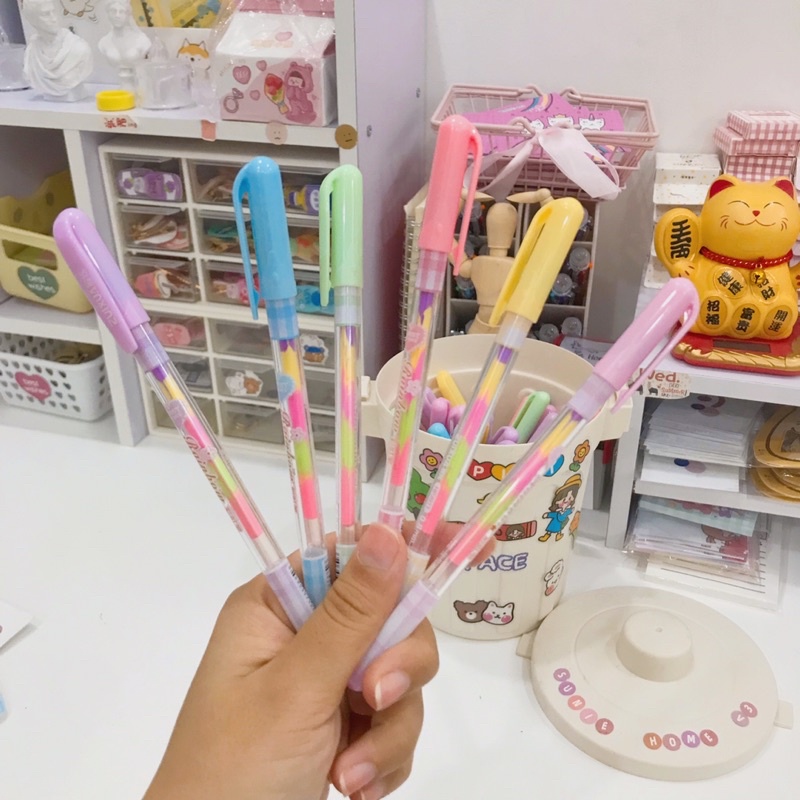 Bút Mực Gel Ruột 6 Màu Mực