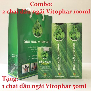 COMBO 2 chai 100ml tinh dầu ngải cứu Vitophar + tặng 1 chai 50ml tinh dầu ngải cứu Vitophar