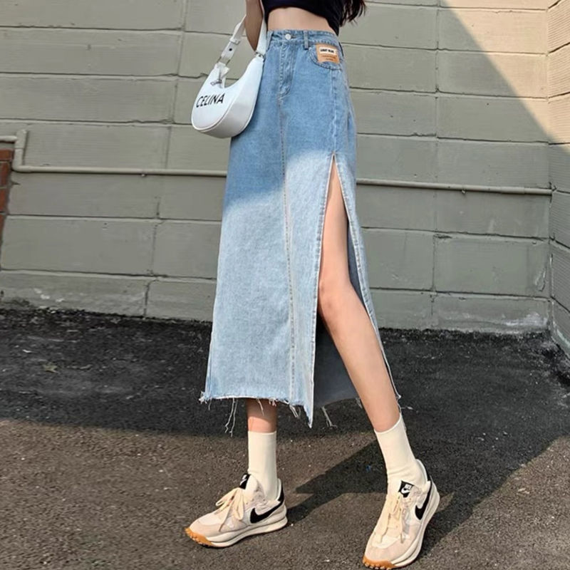 Chân Váy Jean Dài Xẻ Tà Độc Đáo Thời Trang Cho Nữ | BigBuy360 - bigbuy360.vn