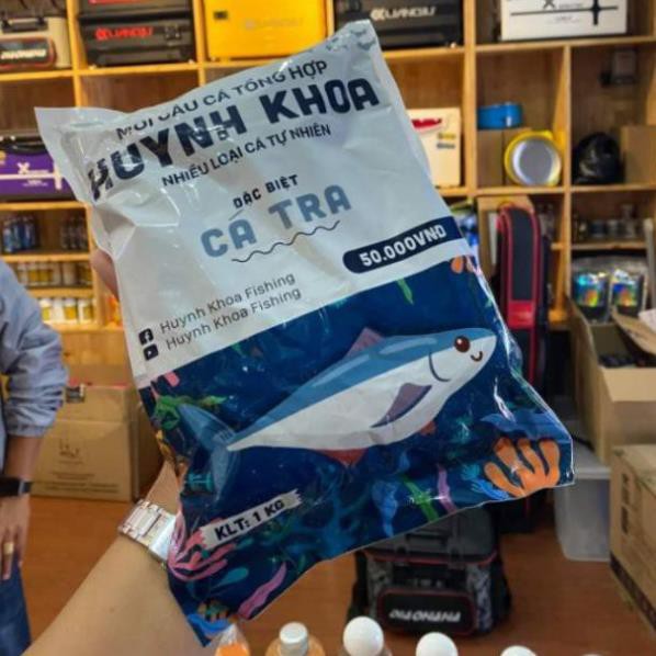 Cám huỳnh khoa bịch 1kg chuyên câu cá  tra .tổng hợp tanh. thơm