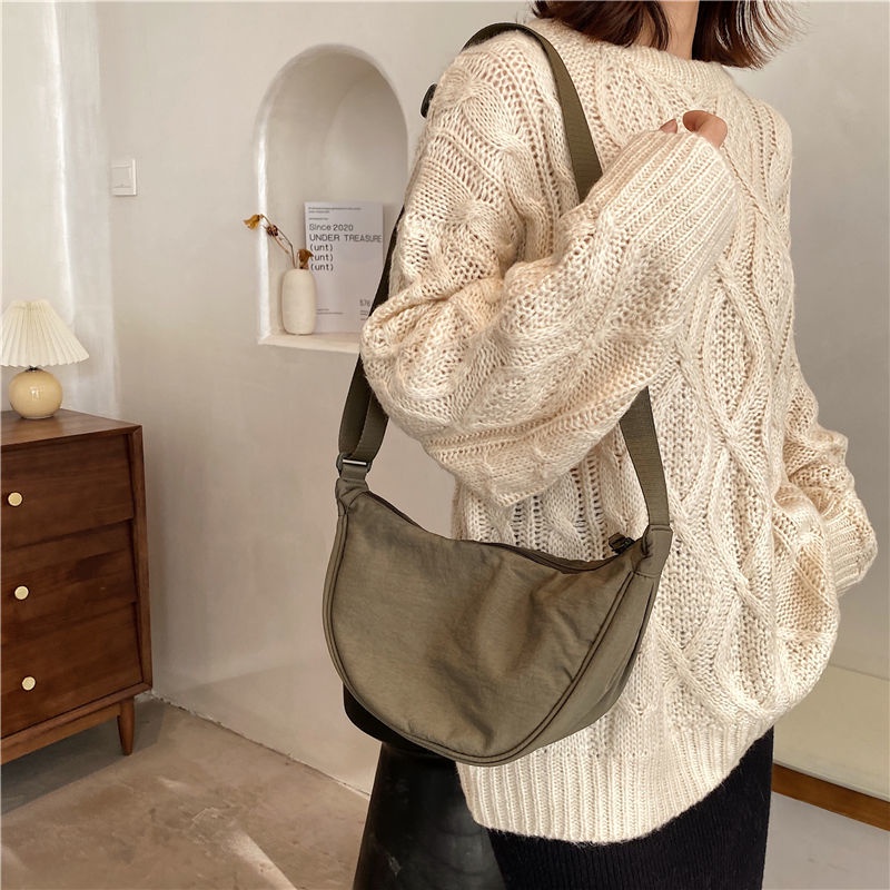 Túi Canvas Đeo Chéo Chống Thấm Nước Thời Trang Cho Nữ