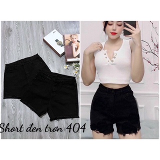 ⭐️Quần short jean giãn đen tua lai 55-75kg