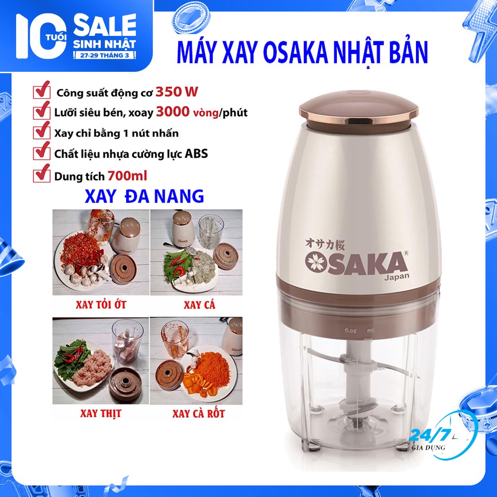 Máy Xay Sinh Tố Đa Năng Osaka Chính Hãng, Xay Trái Cây, Rau Củ Thịt Cá Bảo Hành 12 Tháng - Shop Công Nghệ Số BV