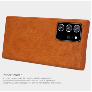 Bao da Samsung Galaxy Note 20 Ultra, Note 20 Ultra 5G Hiệu Nillkin QIN Chính hãng - Có ngăn để thẻ