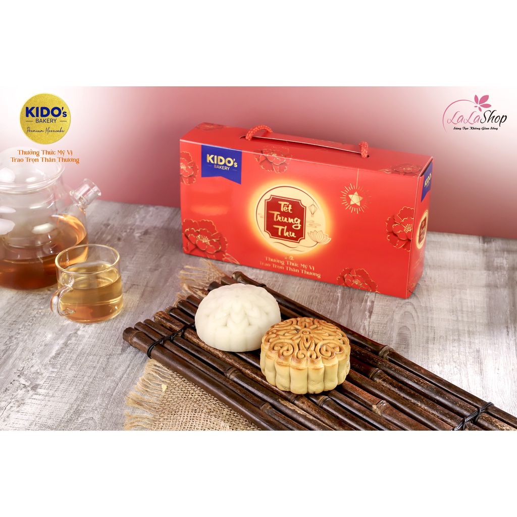 Hộp 2 bánh trung thu KIDO Lava với vỏ hộp sang trọng thích hợp làm quà biếu, tặng cho bạn bè, người thân