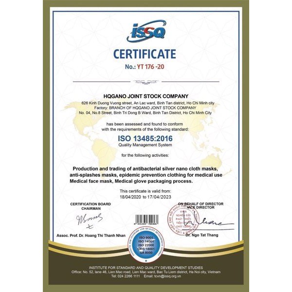 Khẩu Trang Y Tế 4 lớp HQGano ( Túi 6 cái)