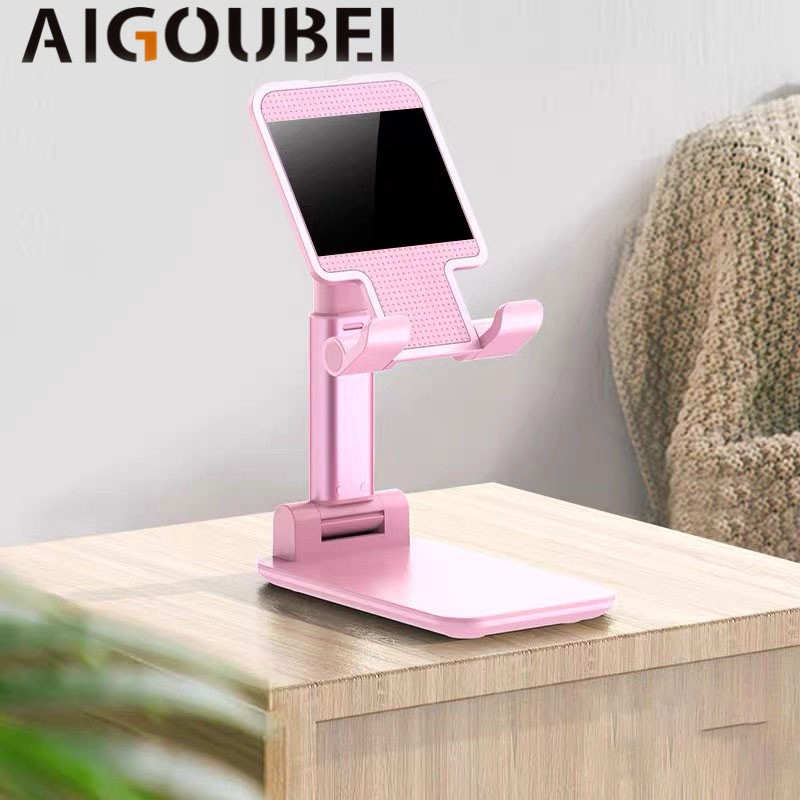 Giá đỡ điện thoại di động bằng nhựa xếp gọn để bàn phổ thông 4 màu lựa chọn