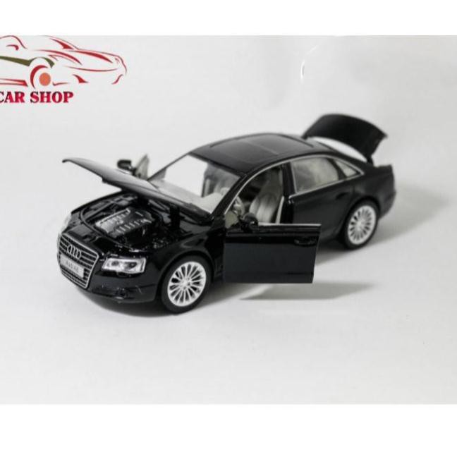 NEW Xe mô hình ô tô Audi A8 W12 tỉ lệ 1:32 màu đen hàng cao cấp