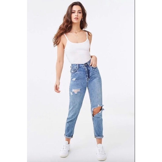 Áo 2 dây viền lượn basic F21 Cami Tanktop Mia Ritta A2058