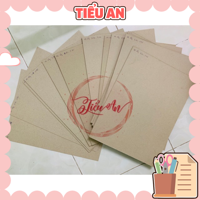 [Combo 5 tấm] Giấy Chipboard 30x40 cm - 3 định lượng khác nhau - Giấy bìa cứng
