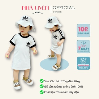 Đầm Body Bé Gái Chất Thun Cotton Loại I Kèm Nón Tai Bèo Dễ Thương Nhã Uyên Kids Mã D017