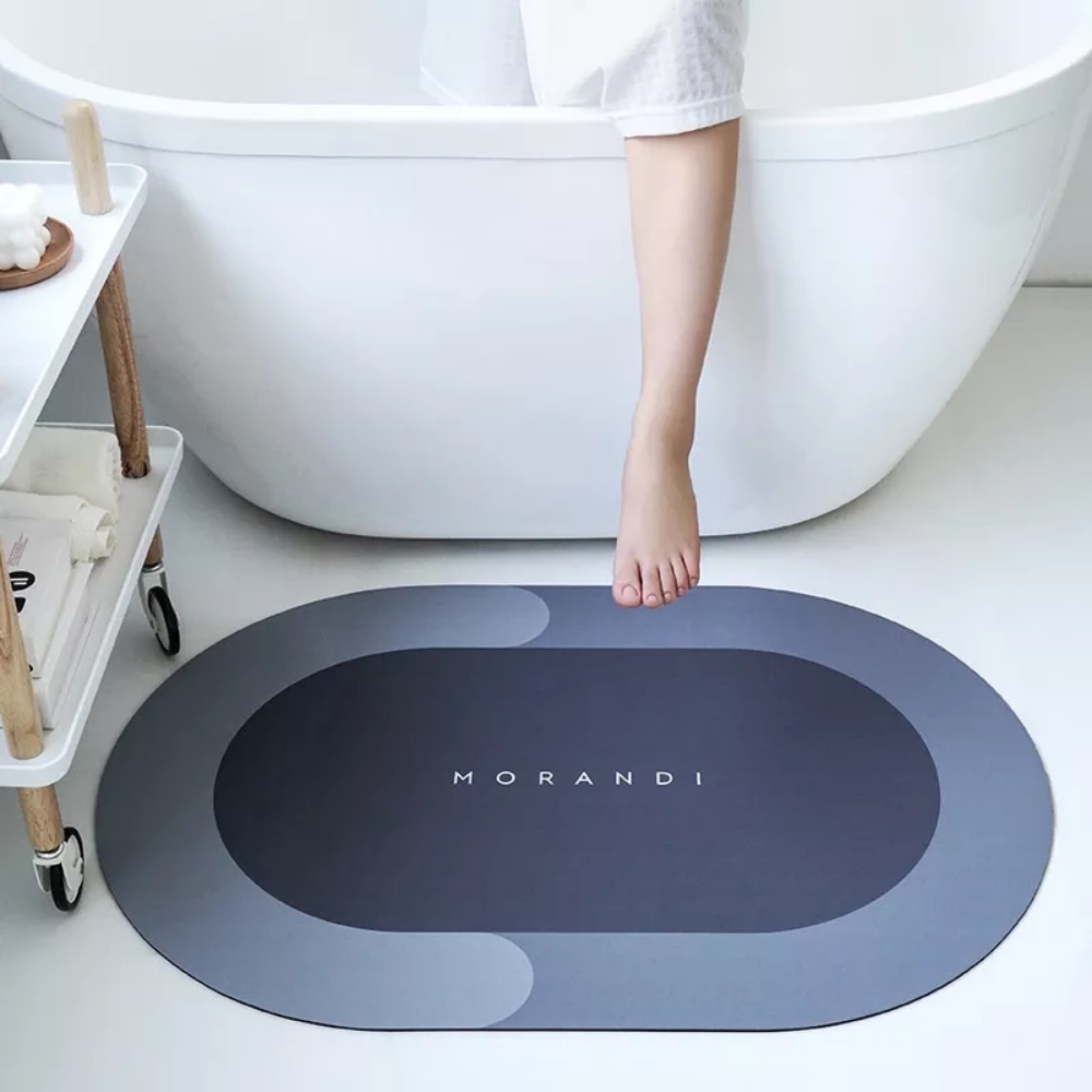 Thảm Lau Chân Silicon Siêu Mềm Siêu Dày, Siêu Thấm Nước Chất Liệu Chống Trượt