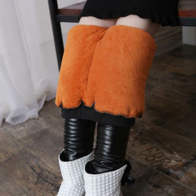 Quần da co giãn lót nhung ấm cho bé