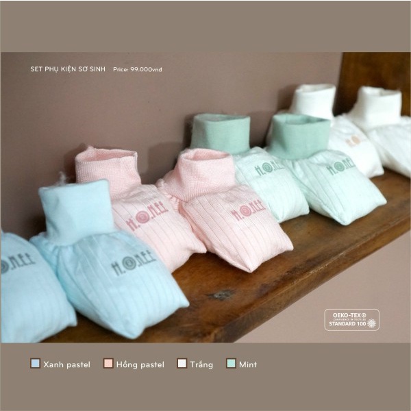 Set phụ kiện 3 món gồm Mũ, Bao Tay, Bao Chân Modal HRNEE