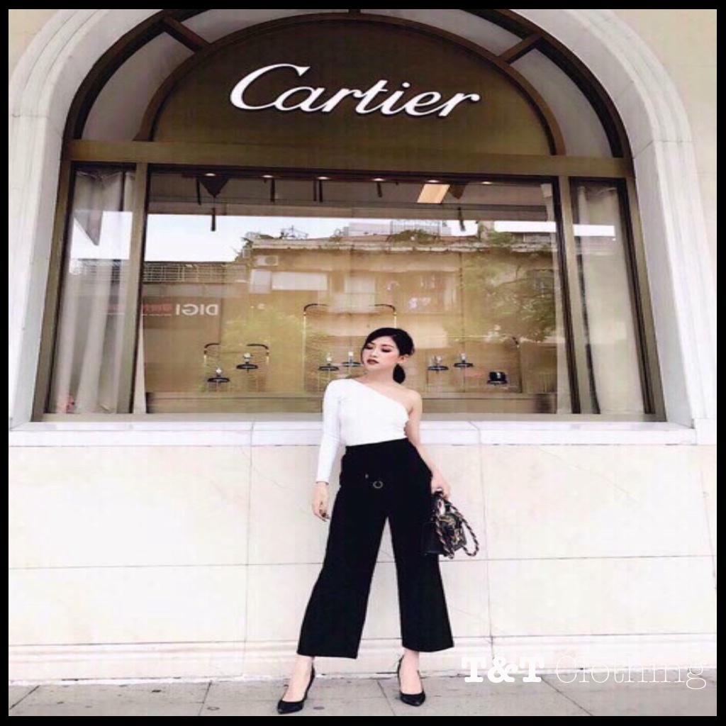 Áo lệch vai tay dài / áo kiểu croptop 💃By 23t.shop | BigBuy360 - bigbuy360.vn